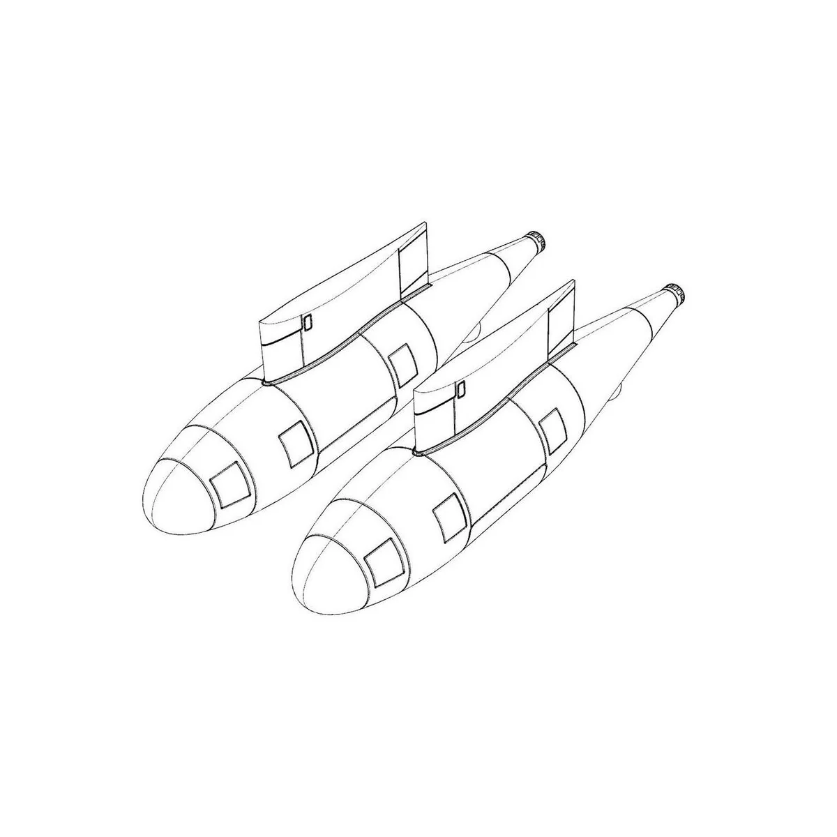 Refueling pod KC-130J (2pcs), 1/72 - Brengun BRL72223 Refueling pod KC-130J (2pcs), 1/72 - Brengun BRL72223