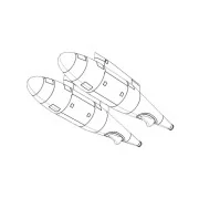 Refueling pod KC-130J (2pcs), 1/72 - Brengun BRL72223 Refueling pod KC-130J (2pcs), 1/72 - Brengun BRL72223