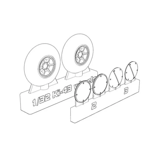 Ki-43 Hayabusa Wheels, 1/32 - Brengun BRL32041