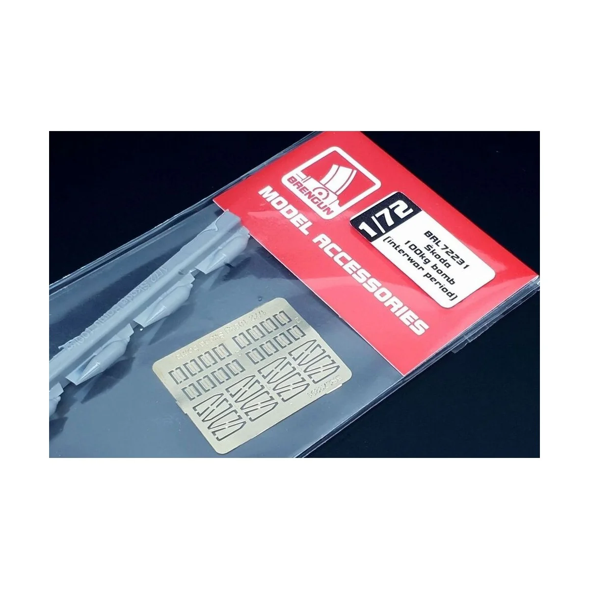 Skoda 100kg bomb (interwar period), 1/72 - Brengun BRL72231 Skoda 100kg bomb (interwar period), 1/72 - Brengun BRL72231