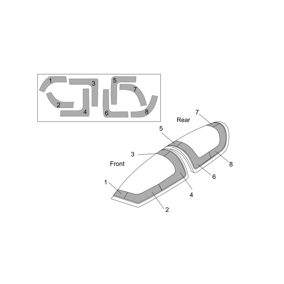 DG-1000S Glider Canopy mask (BRENGUN kit) - Brengun BRL48146