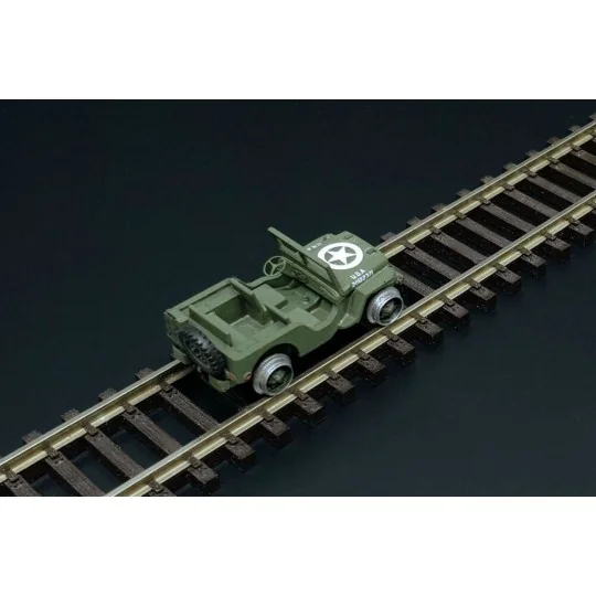 Railway Jeep (2pcs), 1/120 - Hauler HTT120084 Railway Jeep (2pcs), 1/120 - Hauler HTT120084