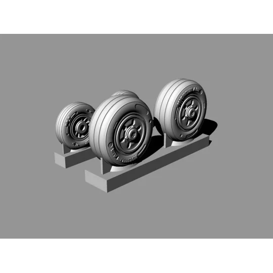 FA-18 EF Super Hornet Wheels, 1/72 - Brengun BRL72241