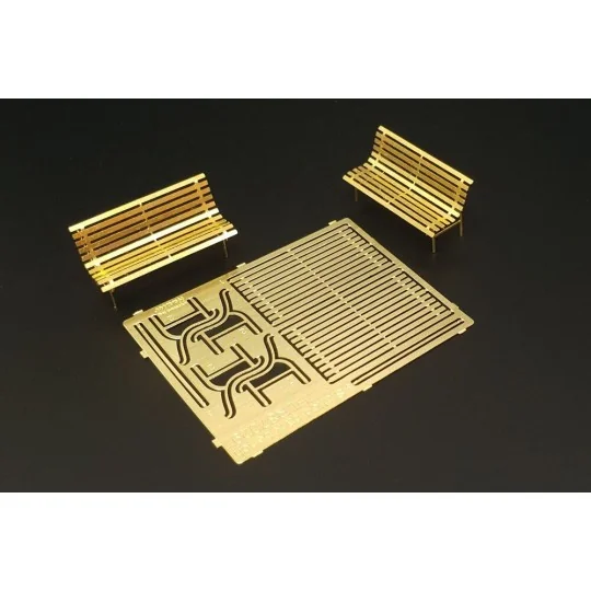 Slatted park bench (2sets) - Hauler HLR87209