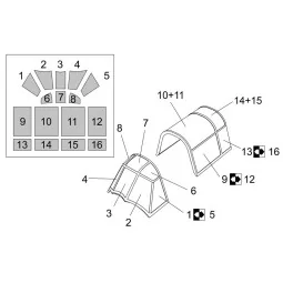 Henschel Hs-126 Canopy mask (Brengun kit) - Brengun BRL72253