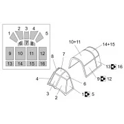Henschel Hs-126 Canopy mask (Brengun kit), 1/72 - Brengun BRL72253