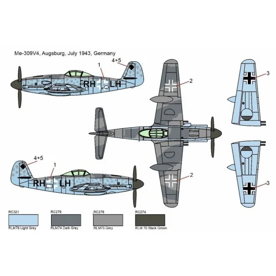 Me-309 V4, 1/144 - Brengun BRP144017