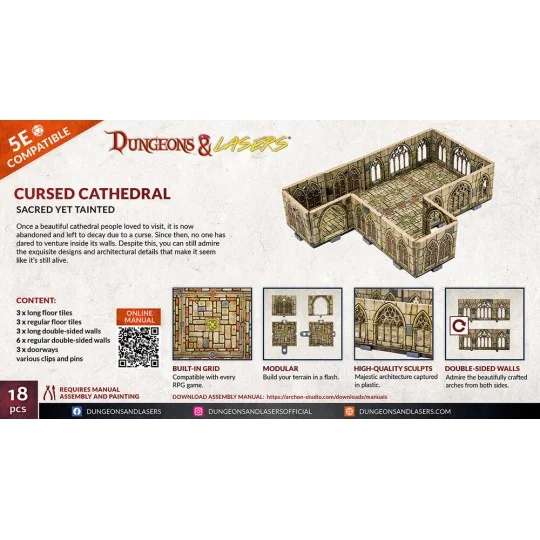 Dungeons & Lasers Expansion Set: CURSED CATHEDRAL - Archon Studio D...