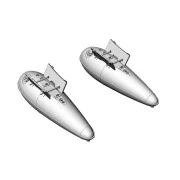 US 110 gal drop tank (2pcs), 1/72 - Brengun BRL72270 US 110 gal drop tank (2pcs), 1/72 - Brengun BRL72270