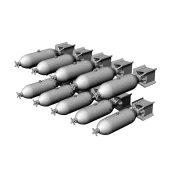 US GP 100lb AN-M30A1 bombs (10pcs), 1/48 - Brengun BRL48165 US GP 100lb AN-M30A1 bombs (10pcs), 1/48 - Brengun BRL48165