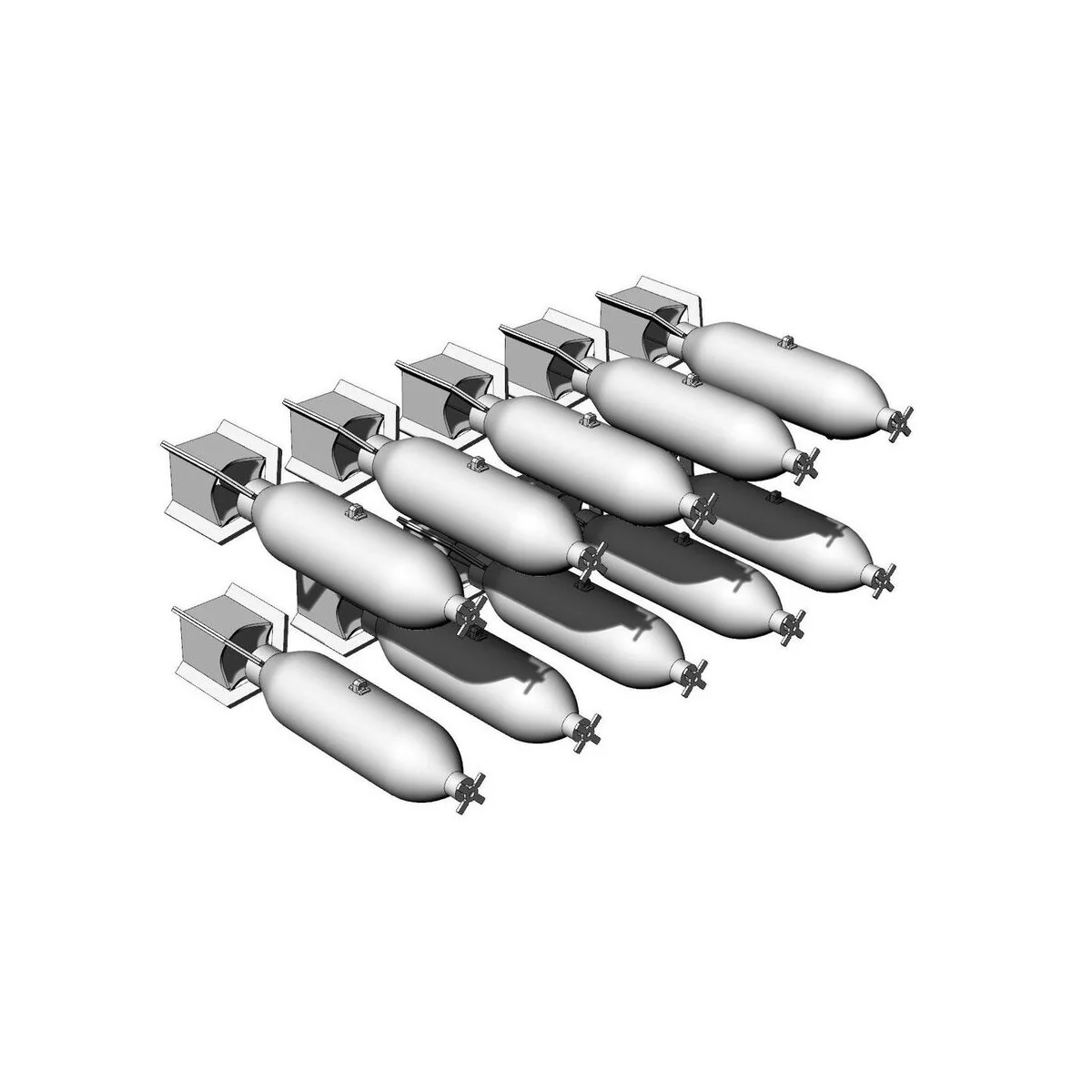 US GP 100lb AN-M30A1 bombs (10pcs), 1/48 - Brengun BRL48165 US GP 100lb AN-M30A1 bombs (10pcs), 1/48 - Brengun BRL48165