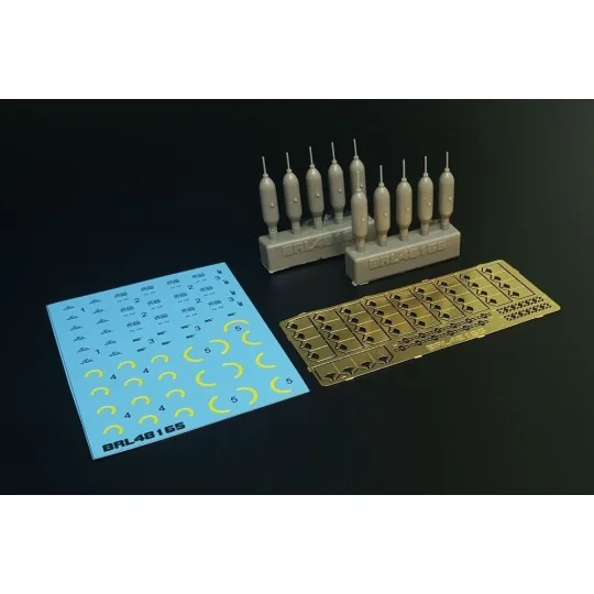 US GP 100lb AN-M30A1 bombs (10pcs), 1/48 - Brengun BRL48165 US GP 100lb AN-M30A1 bombs (10pcs), 1/48 - Brengun BRL48165