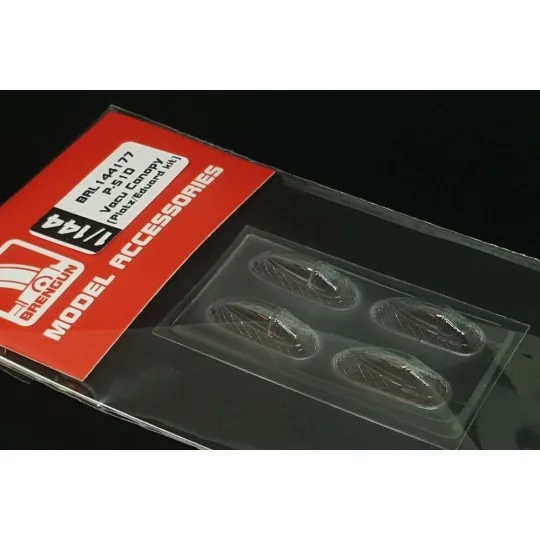 P-51D Vacu Canopy (Platz/Eduard kit), 1/144 - Brengun BRL144177
