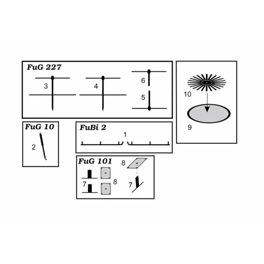 WWII German antennas FuG-10 FuG-101 FuG-227 FuBi-2, 1/72 - Brengun ...