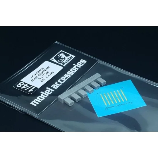 WWII GERMAN 5 LITRE OIL CANS (6pcs), 1/48 - Hauler HLX48405