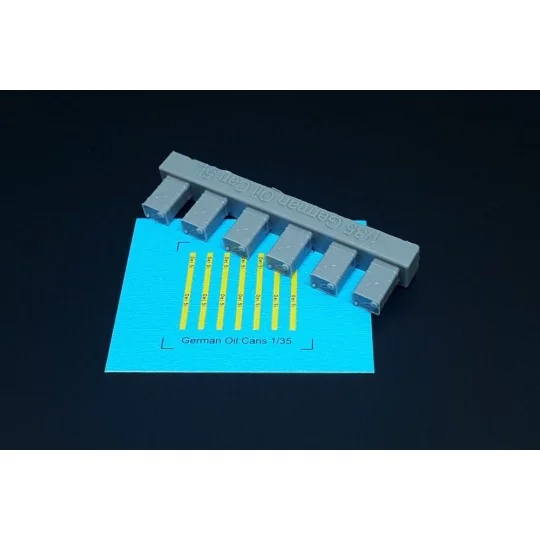 WWII GERMAN 5 LITRE OIL CANS (6pcs), 1/35 - Hauler HLU35122