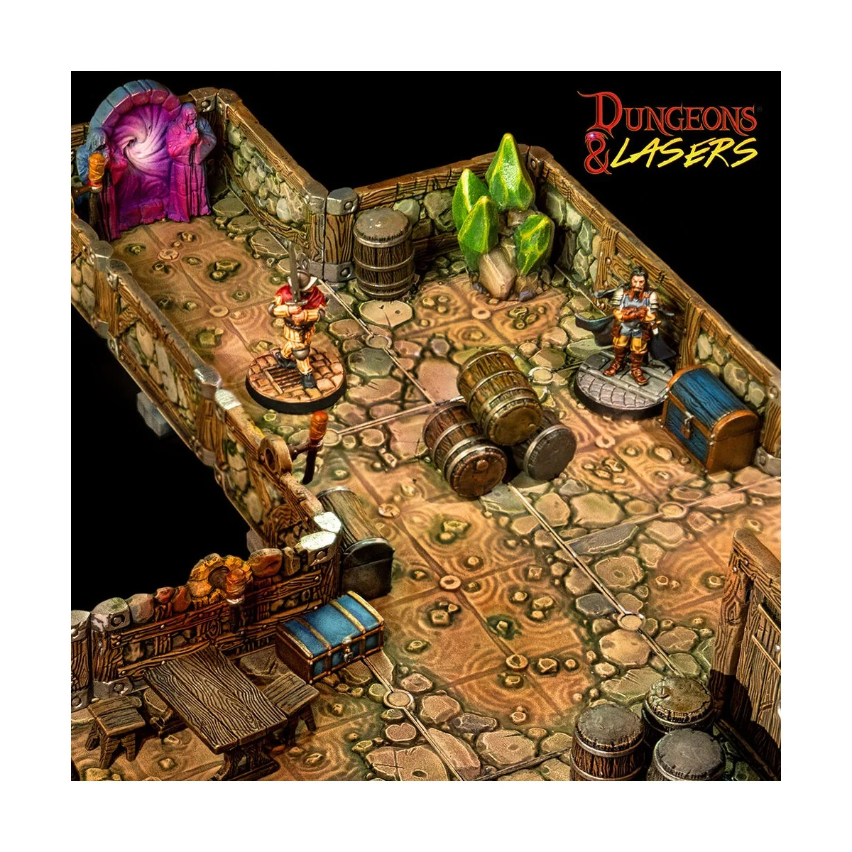 Dungeons & Lasers Dwarven Mine Half-Height Walls - Archon Studio DN...