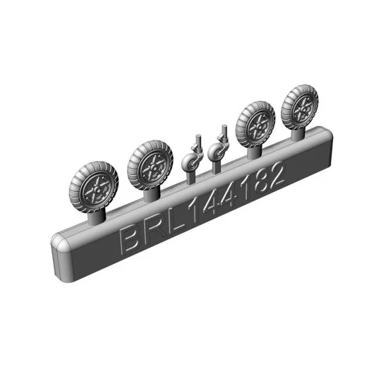 Messerschmitt Bf-109 A-F wheels set (2 sets), 1/144 - Brengun BRL14... Messerschmitt Bf-109 A-F wheels set (2 sets), 1/144 - Brengun BRL14...