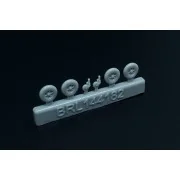 Messerschmitt Bf-109 A-F wheels set (2 sets), 1/144 - Brengun BRL14... Messerschmitt Bf-109 A-F wheels set (2 sets), 1/144 - Brengun BRL14...
