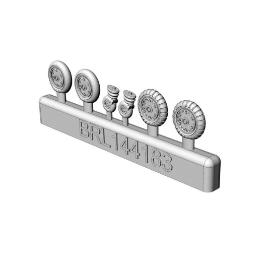 Messerschmitt Bf-109 G wheels set (2 sets) - Brengun BRL144183