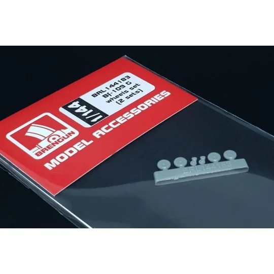 Messerschmitt Bf-109 G wheels set (2 sets), 1/144 - Brengun BRL144183