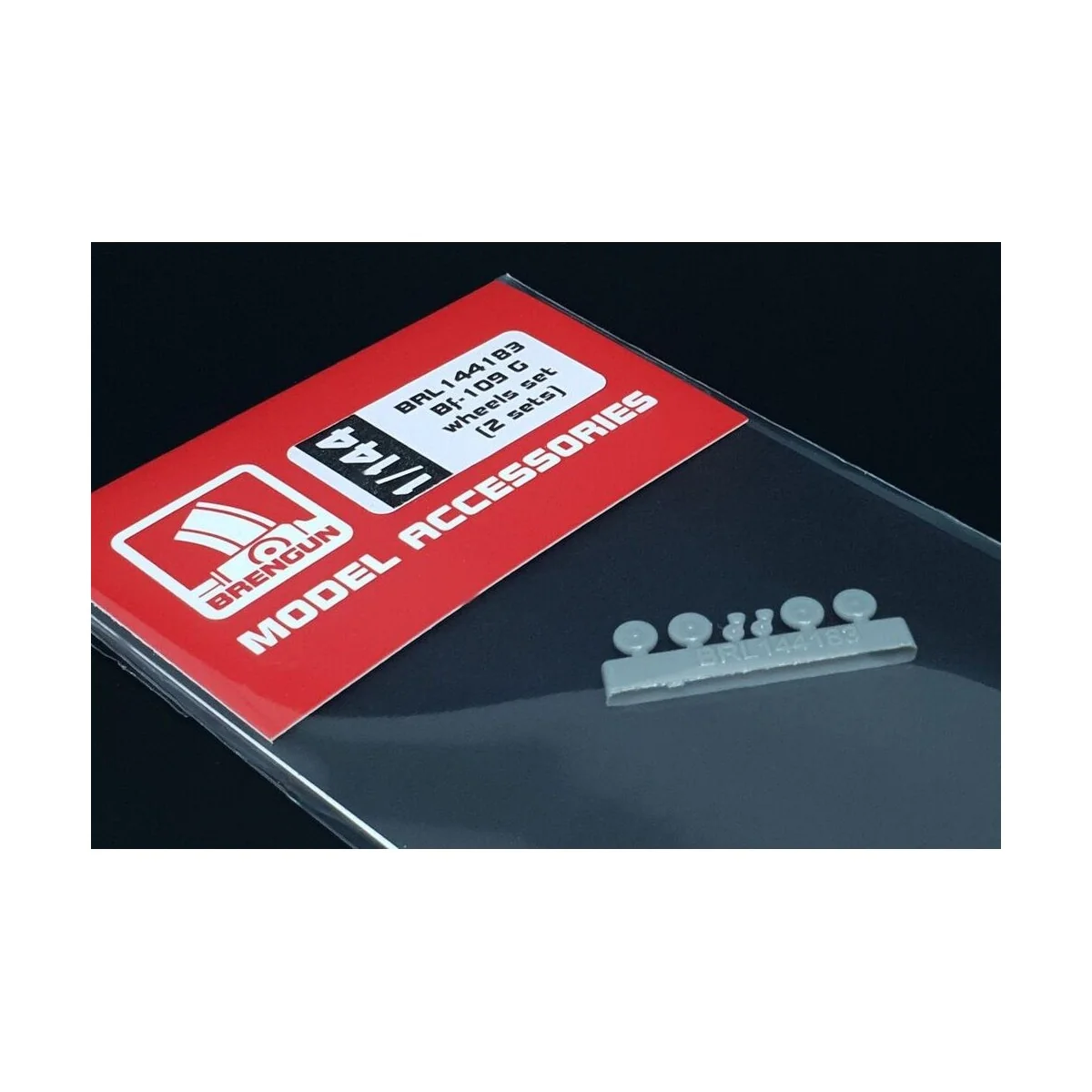 Messerschmitt Bf-109 G wheels set (2 sets), 1/144 - Brengun BRL144183