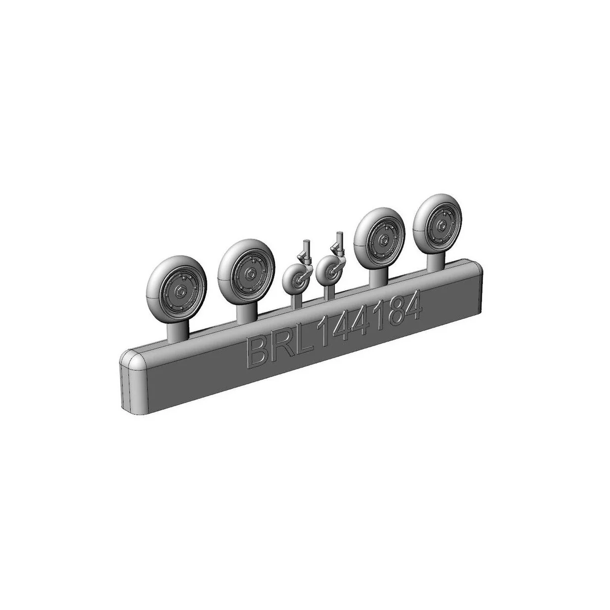 Messerschmitt Bf-109 K wheels set (2 sets), 1/144 - Brengun BRL144184