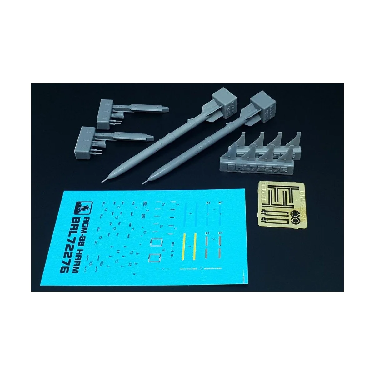 AGM-88 Harm (2pcs), 1/72 - Brengun BRL72276