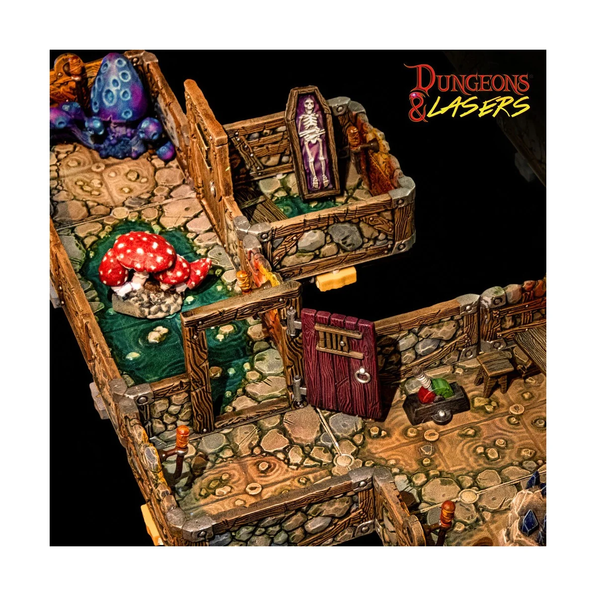 Dungeons & Lasers Dwarven Mine Half-Height Walls - Archon Studio DN...