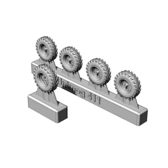 MB Unimog 411 wheels, 1/87 - Hauler HLR87221