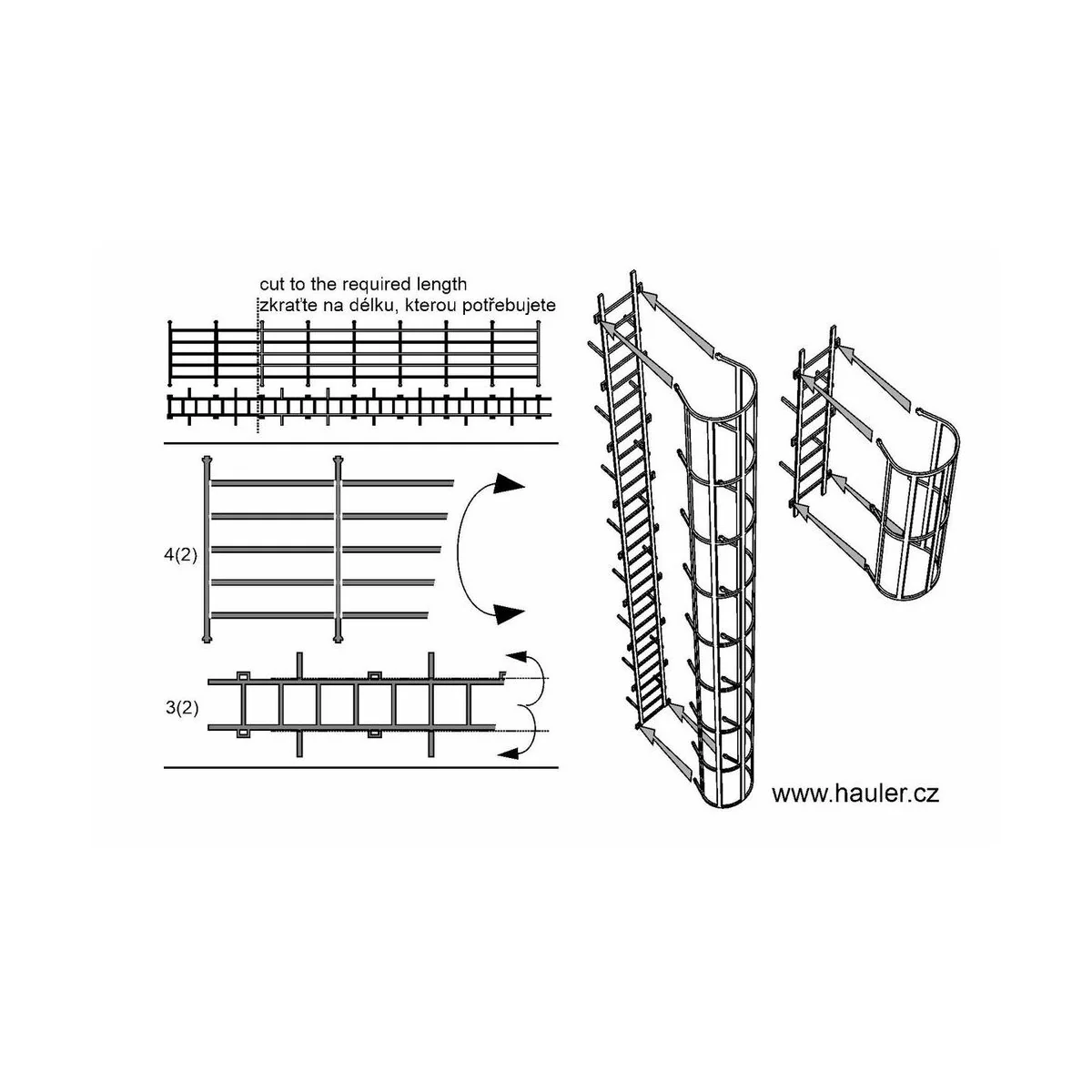 Safety cage ladders, 1/120 - Hauler HTT120091 Safety cage ladders, 1/120 - Hauler HTT120091
