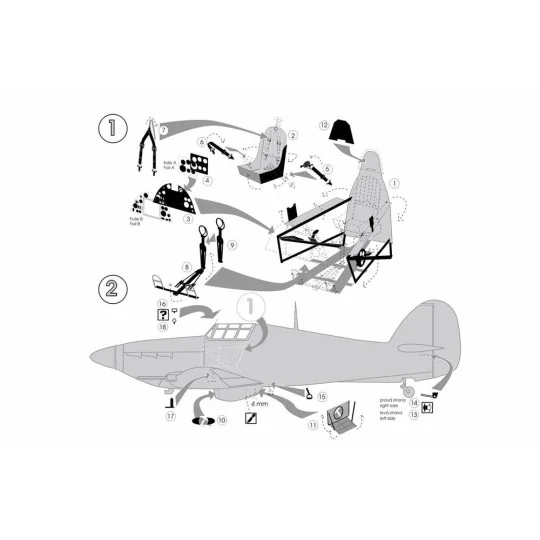 Hurricane Mk II C (Academy kit) - Brengun BRL72279