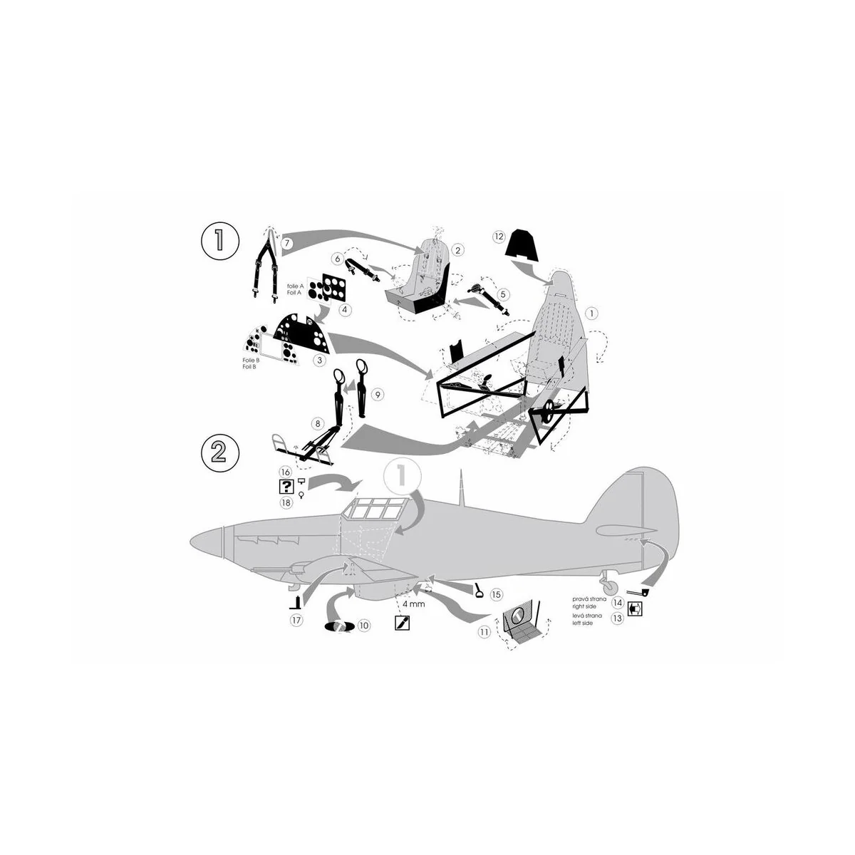 Hurricane Mk II C (Academy kit), 1/72 - Brengun BRL72279 Hurricane Mk II C (Academy kit), 1/72 - Brengun BRL72279