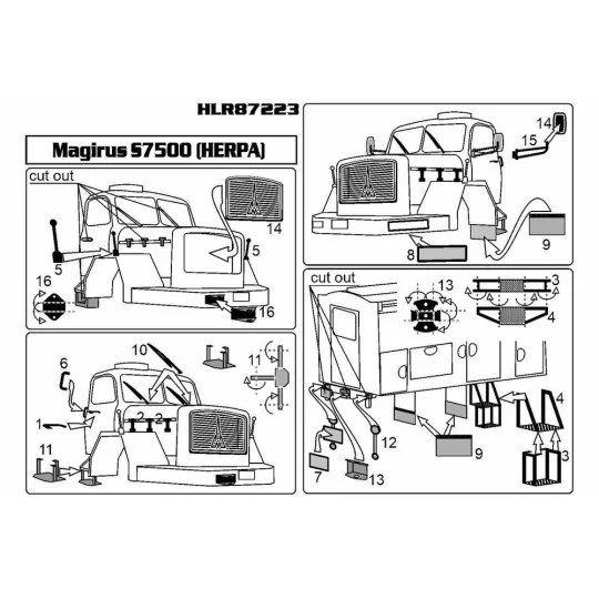 Magirus S7500 (for HERPA) - Hauler HLR87223