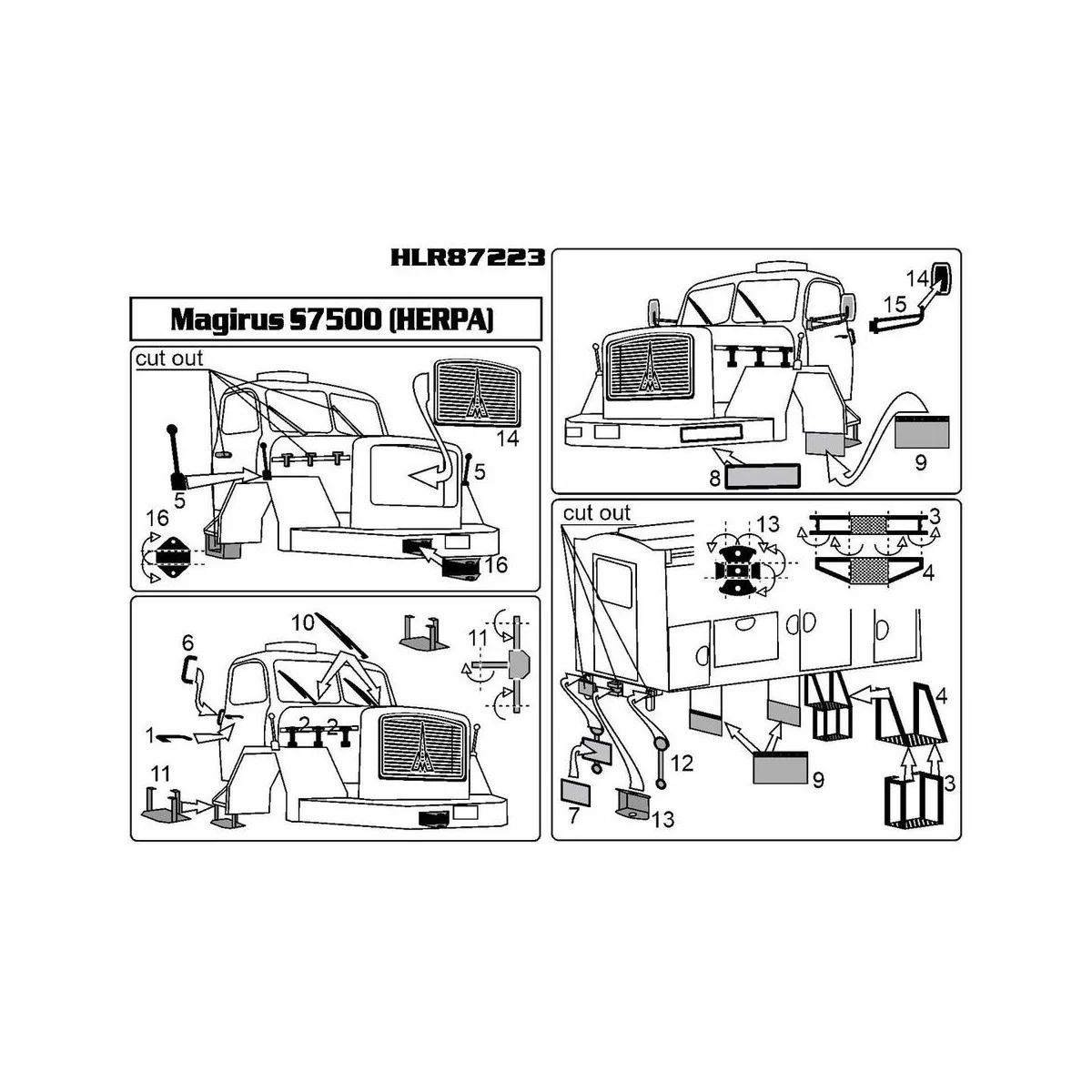 Magirus S7500 (for HERPA) - Hauler HLR87223