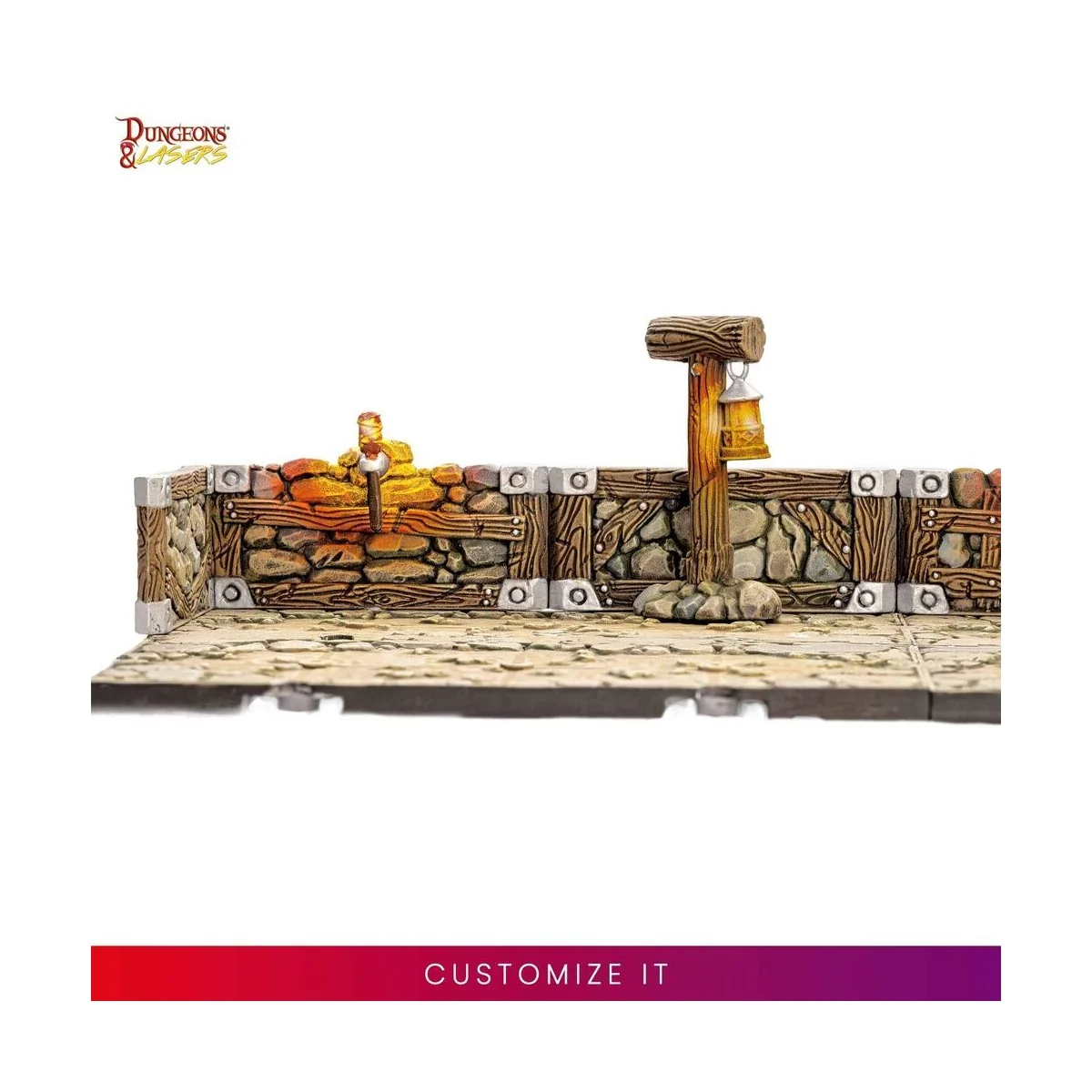 Dungeons & Lasers Dwarven Mine Half-Height Walls - Archon Studio DN...