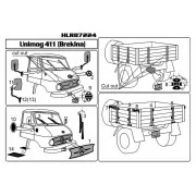 MB Unimog 411 (Brekina) - Hauler HLR87224