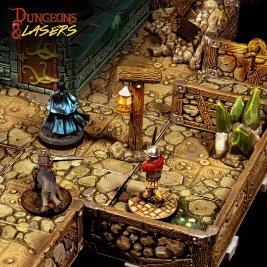 Dungeons & Lasers Dwarven Mine Half-Height Walls - Archon Studio DN...