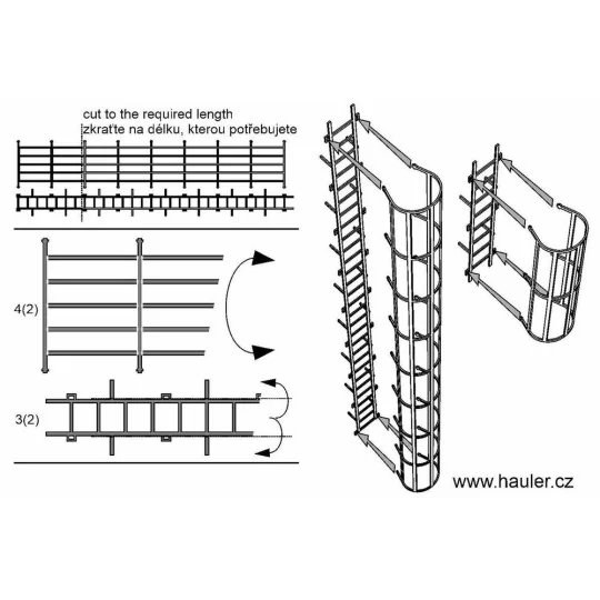 Safety cage ladders, 1/87 - Hauler HLR87227 Safety cage ladders, 1/87 - Hauler HLR87227