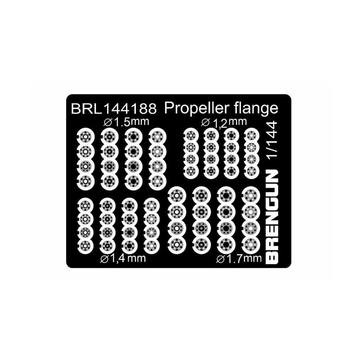 Propeller flangers (for wooden propellers), 1/144 - Brengun BRL144188 Propeller flangers (for wooden propellers), 1/144 - Brengun BRL144188