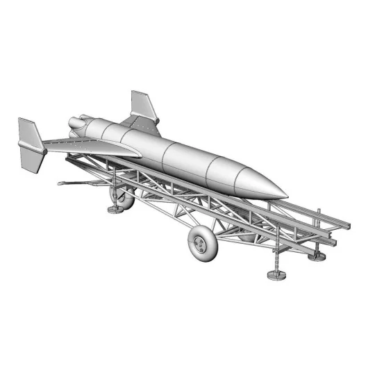 Feuerlilie F-55 Flakrakete w/dolly, 1/48 - Brengun BRS48017