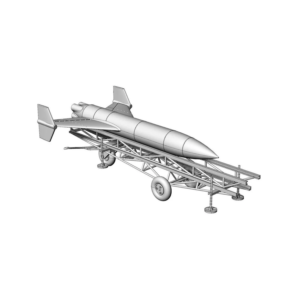 Feuerlilie F-55 Flakrakete w/dolly, 1/48 - Brengun BRS48017