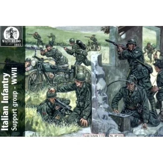 Italian Infantry Support group WWII, 1/72 - WATERLOO 1815 AP034 Italian Infantry Support group WWII, 1/72 - WATERLOO 1815 AP034