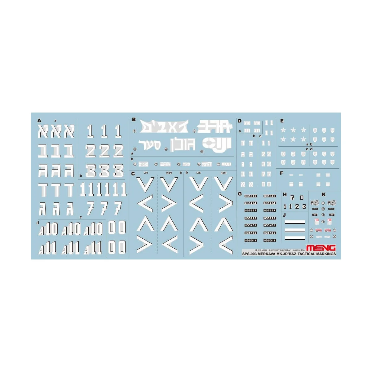 MERKAVA Mk.3D/BAZ Tactical - MENG-Model SPS-003