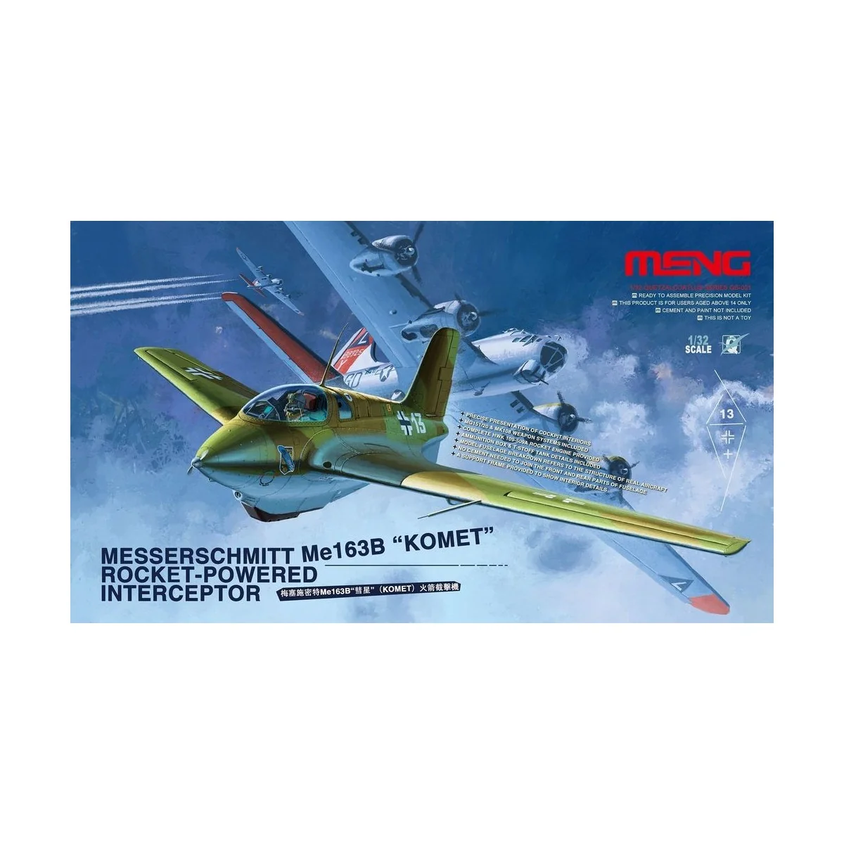 Messerschmitt Me163B Komet Roket - MENG-Model QS-001