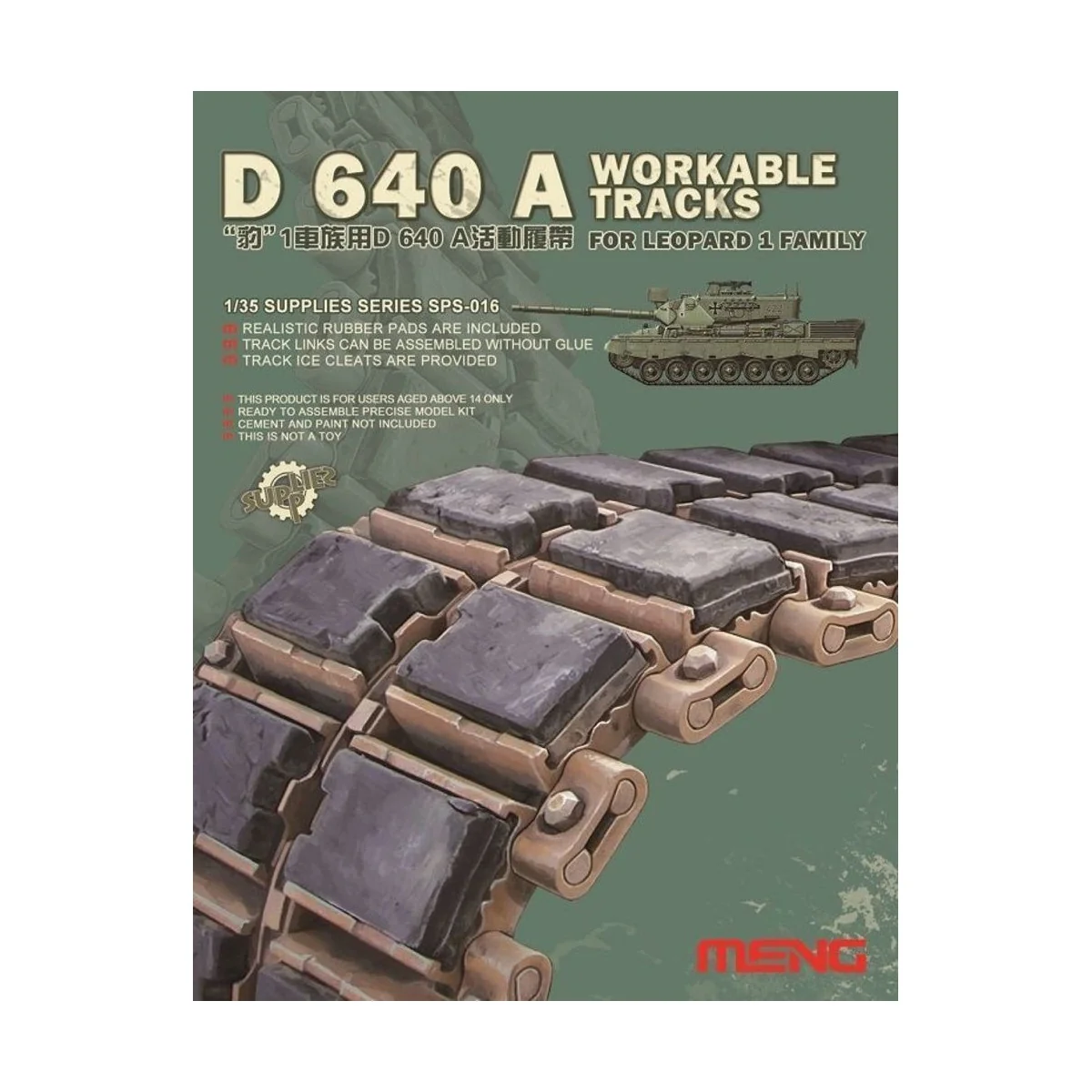 D 640 A Workable Tracks for Leopard 1 Fa - MENG-Model SPS-016