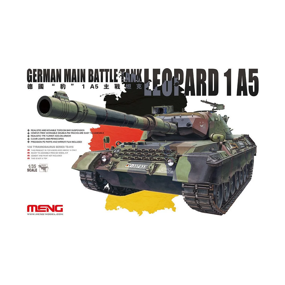 German main Battle Tank Leopard 1 A5 - MENG-Model TS-015