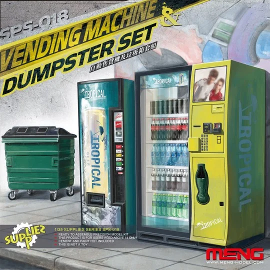 Vending Machine & Dumster Set, 1/35 - MENG-Model SPS-018