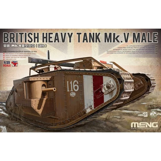 British Heavy Tank Mk. V Male, 1/35 - MENG-Model TS-020 British Heavy Tank Mk. V Male, 1/35 - MENG-Model TS-020