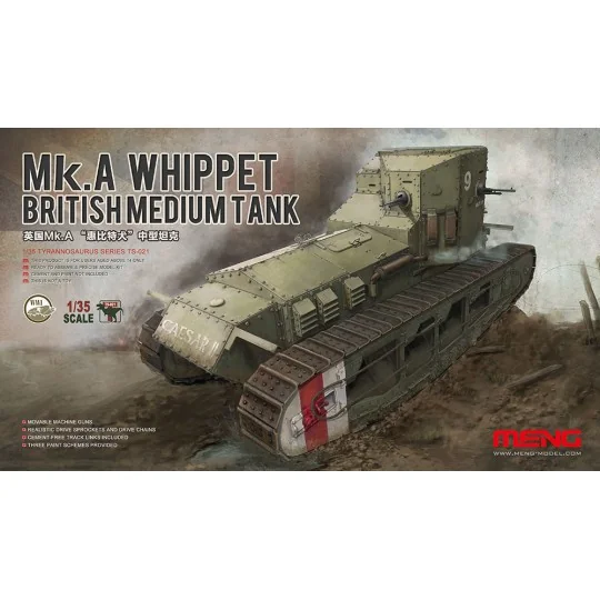 British Medium Tank Mk.A Whippet, 1/35 - MENG-Model TS-021